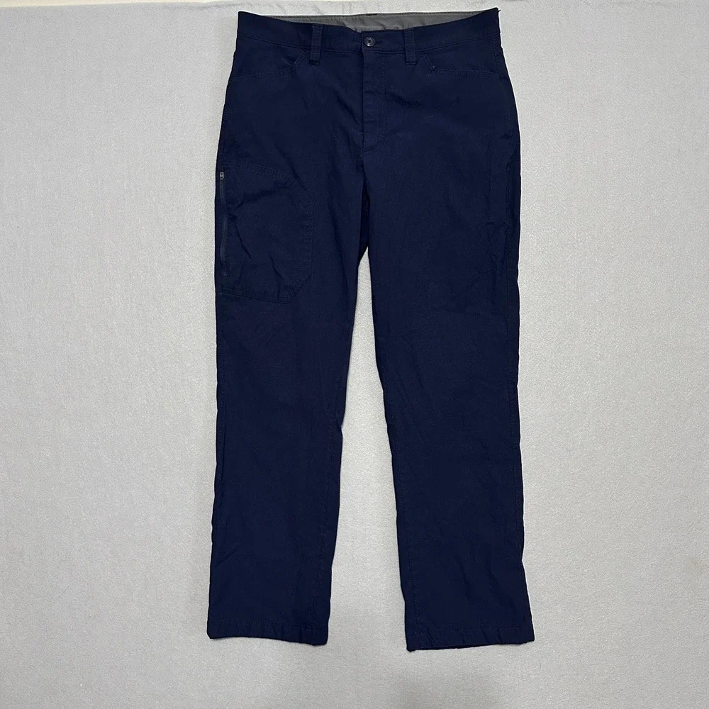 Eddie Bauer Mens Fleece Lined Tech Pant Navy Blue 34x30 Hiking Outdoor 283947